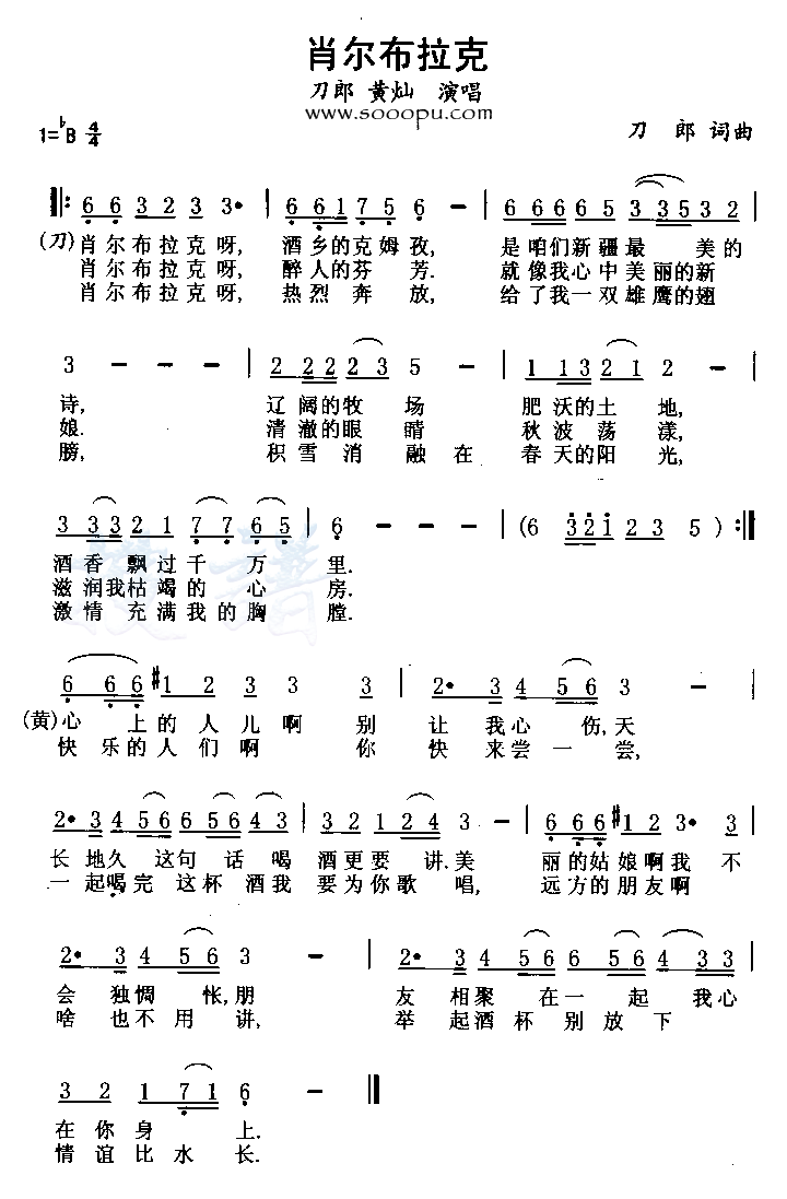 肖尔布拉克吉他谱 第1页