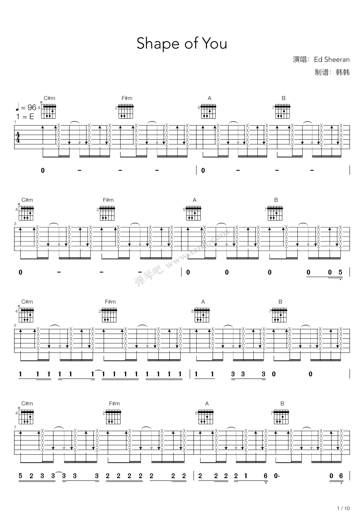 兰吉他简谱_小星星吉他简谱(2)