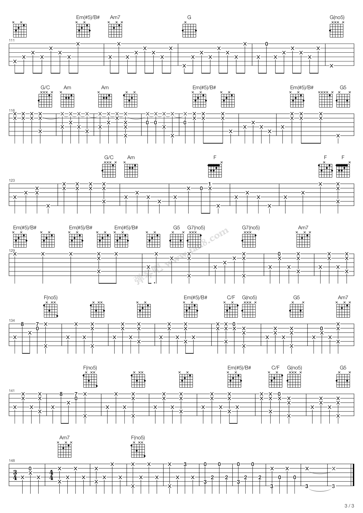 吉他谱 第3页