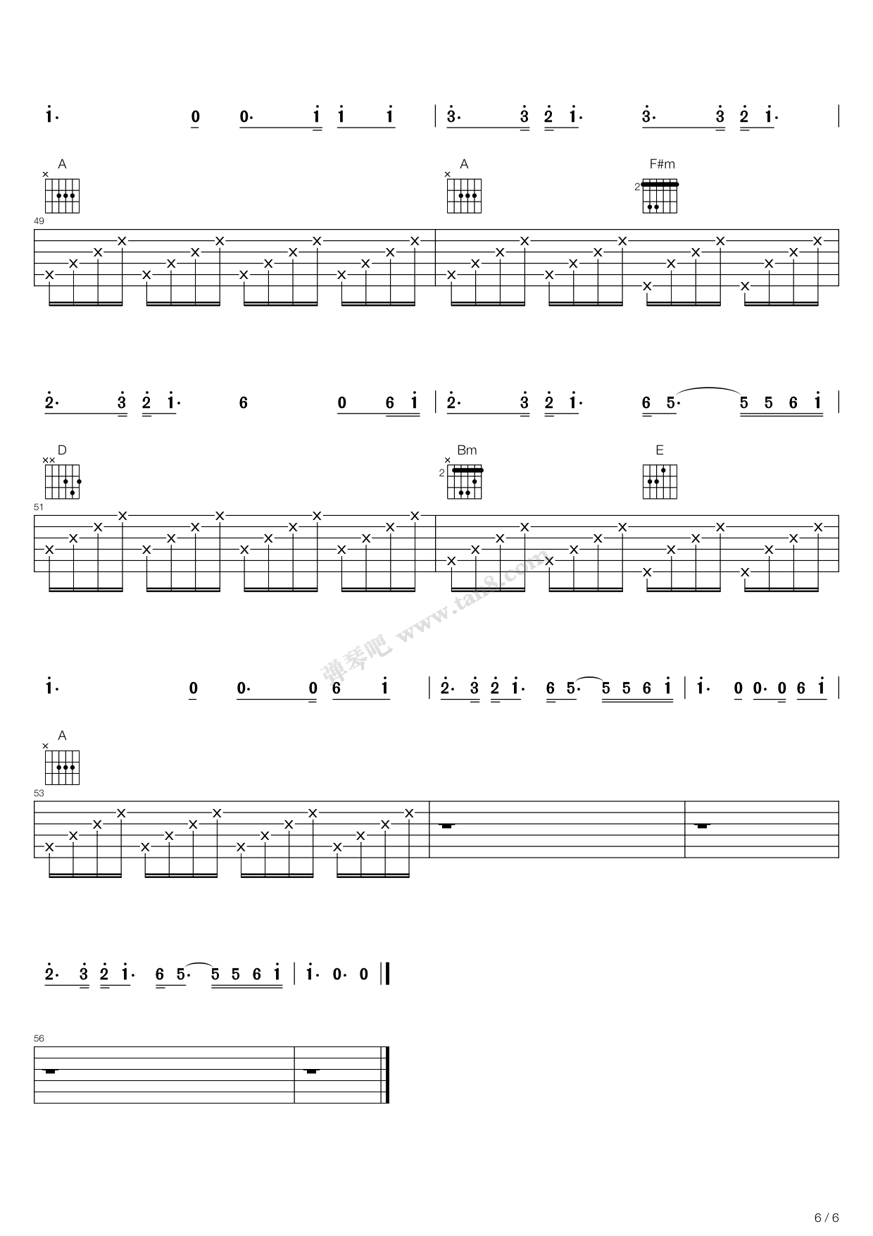 吉他谱 第15页