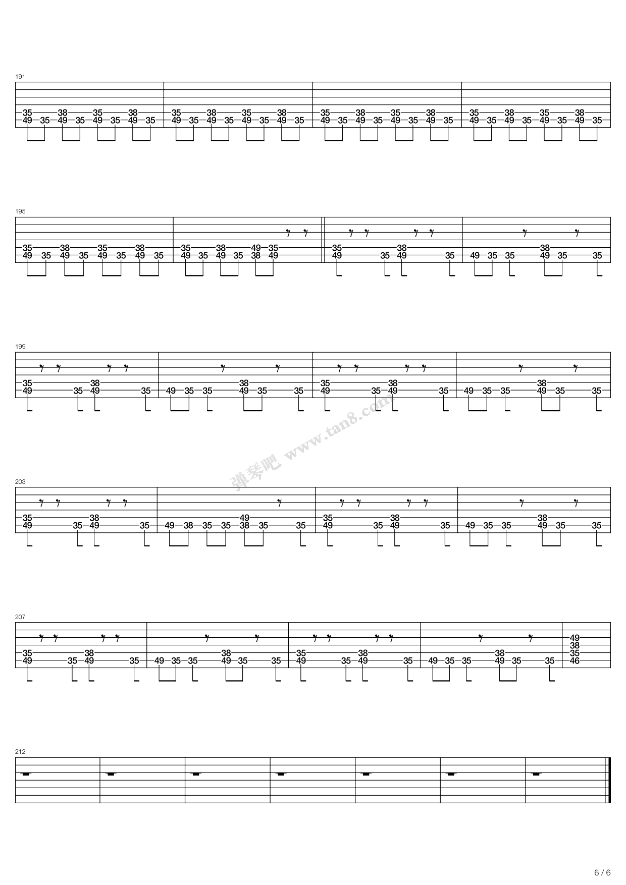 oneokrock吉他谱,werock吉他谱 《the beginning》,one ok rock(六线谱 吉他谱吉他谱 第25页