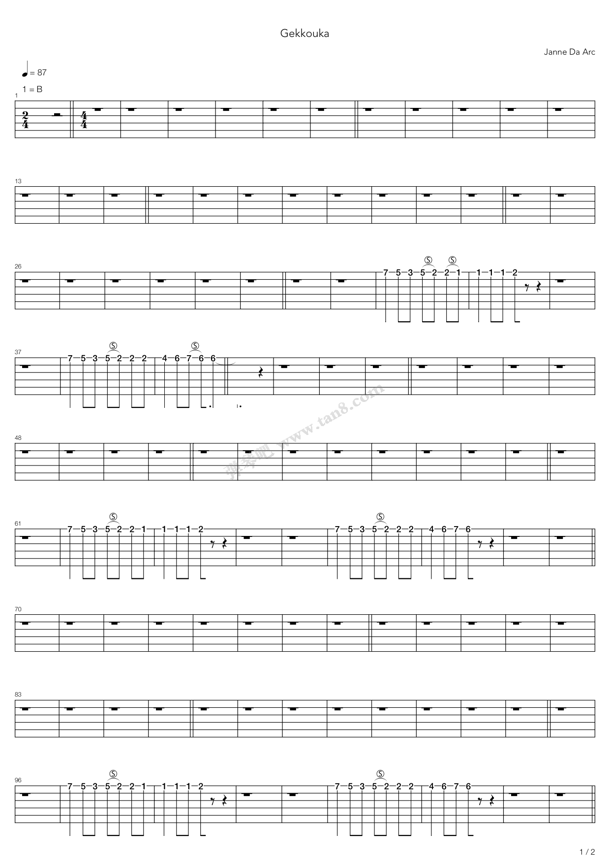 月光奏鸣曲吉他谱(PDF谱)_Fernando Sor(Josep Ferran Sorts i Muntades;费尔南多·索尔)