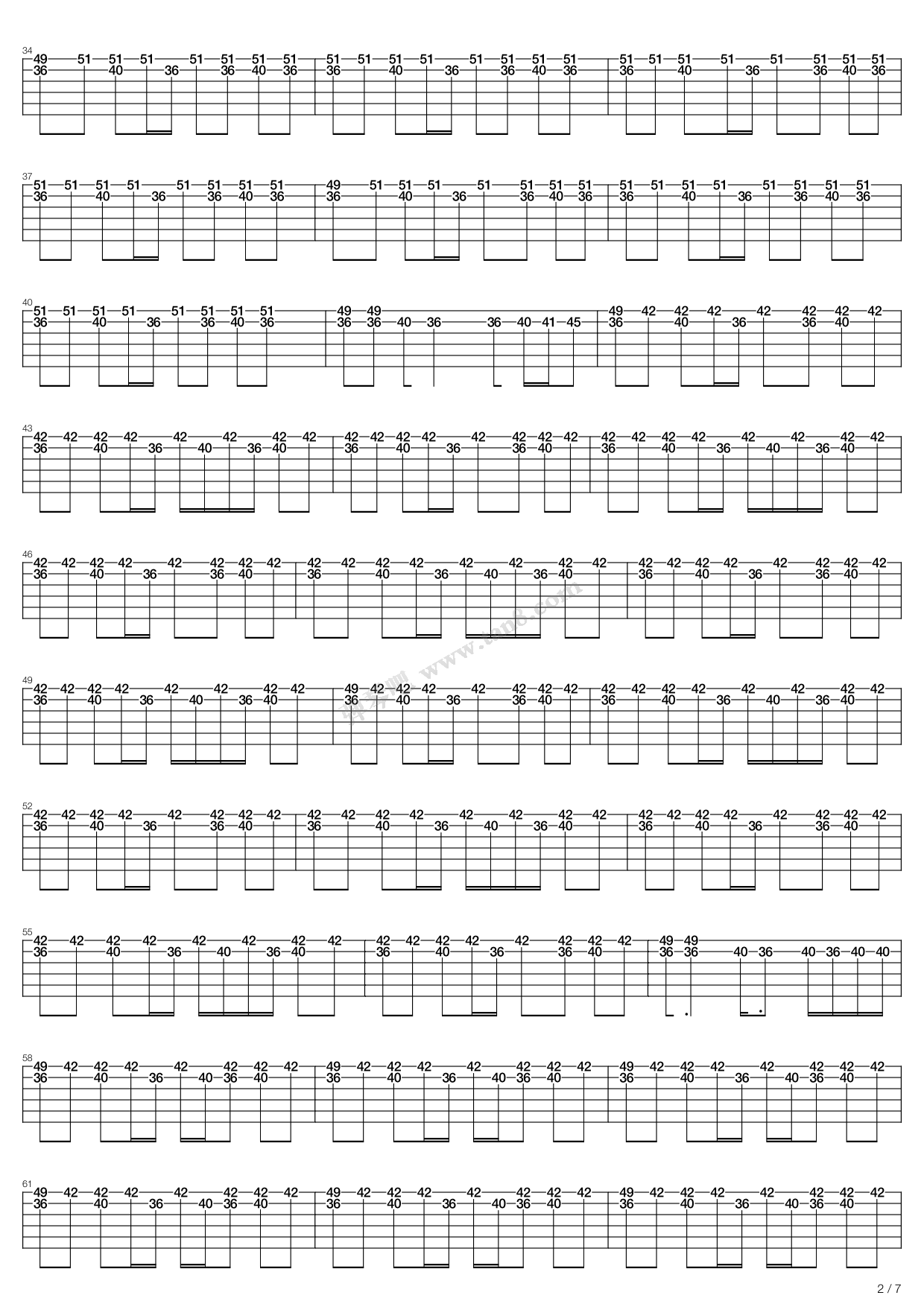 《镜子中》,扭曲的机器(六线谱 吉他谱吉他谱 第19页