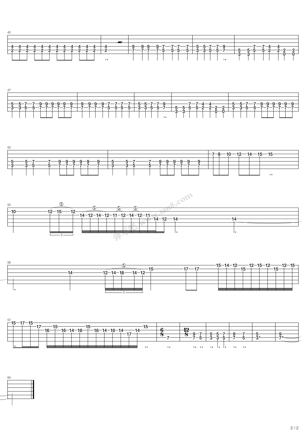 吉他谱 第4页