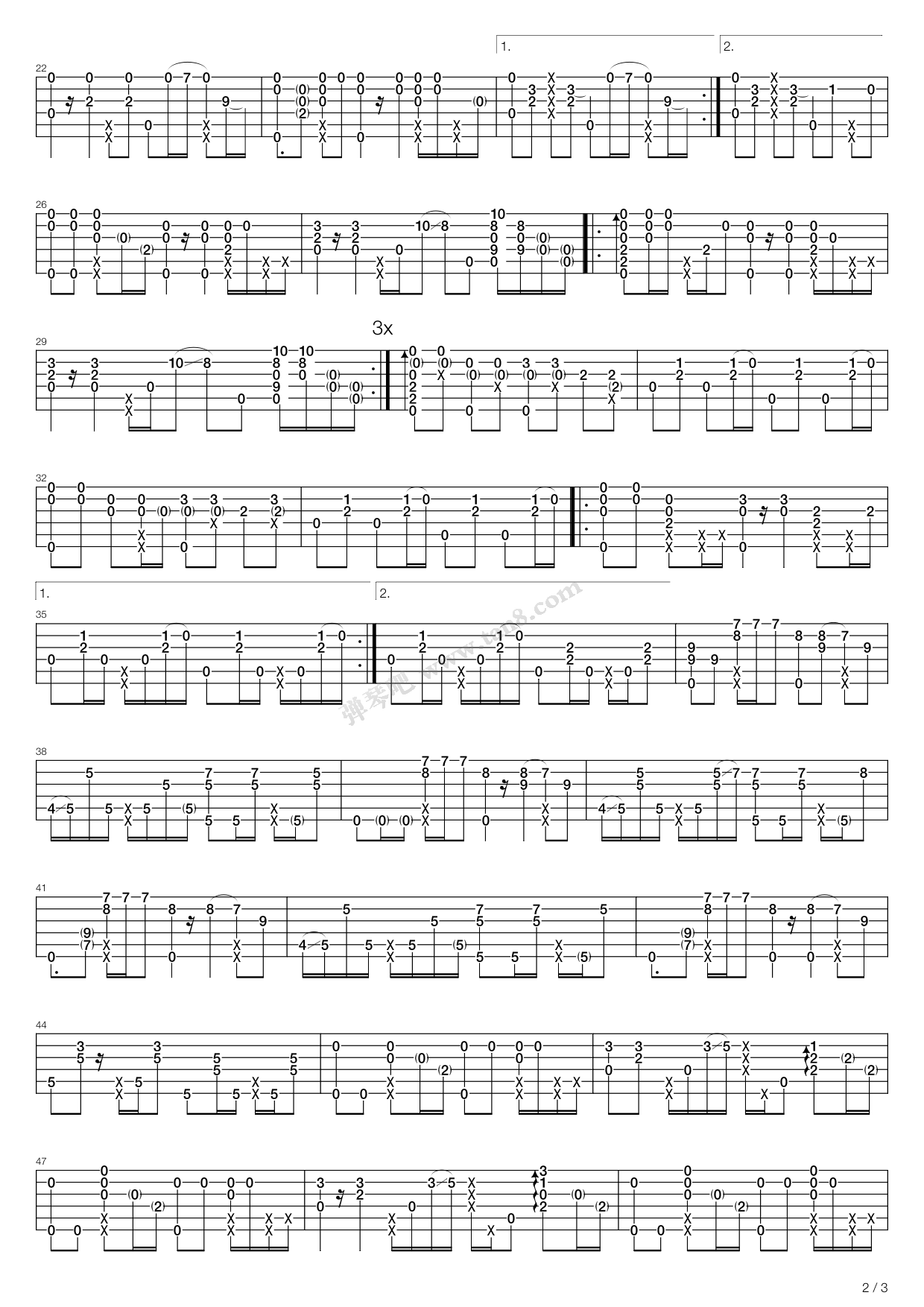 《One More Night(指弹版,郑成河)》,郑成河(六