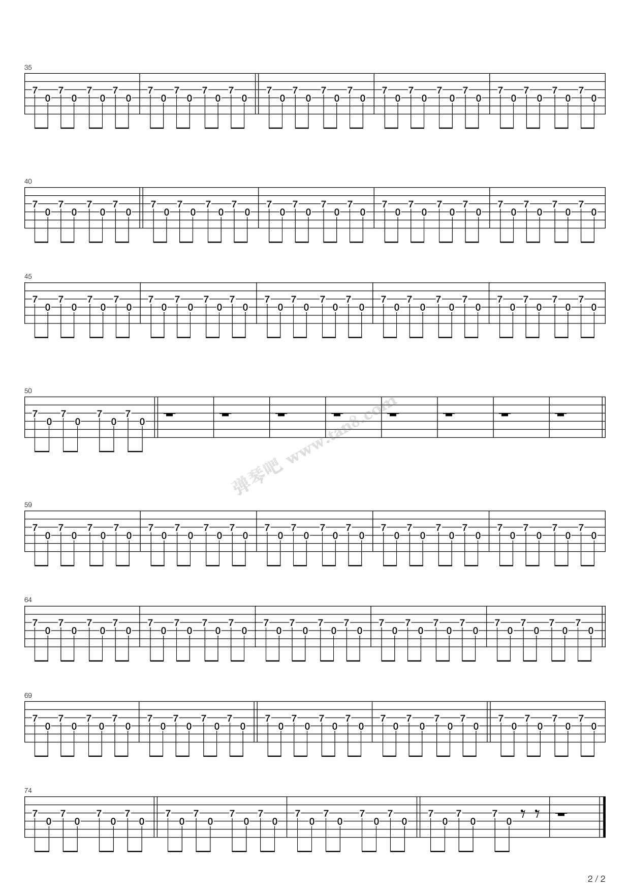 《blackbirds》,linkin park(六线谱 吉他谱吉他谱 第2页