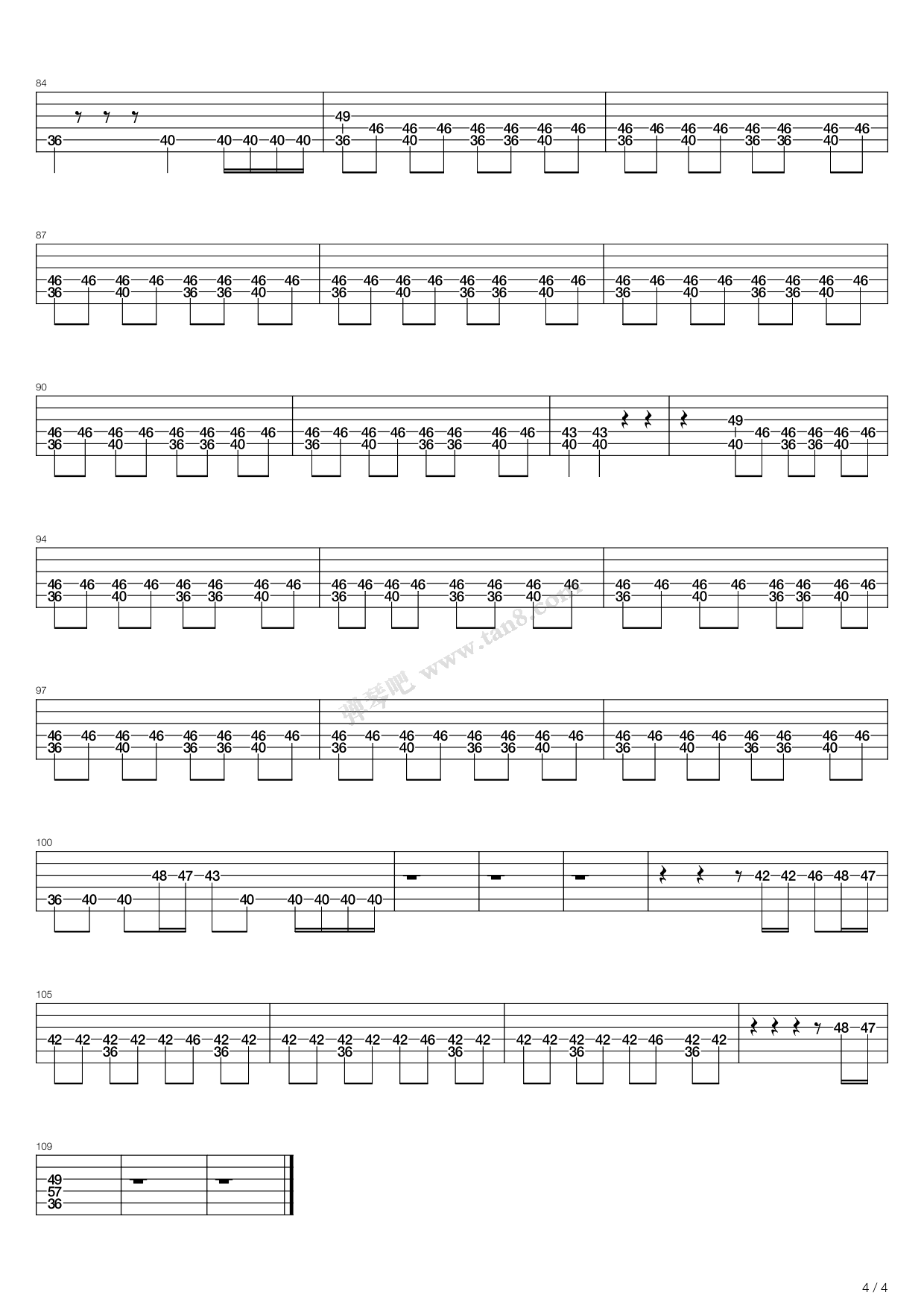 《依然(原来是美男主题曲)》,A.N.JELL(六线谱