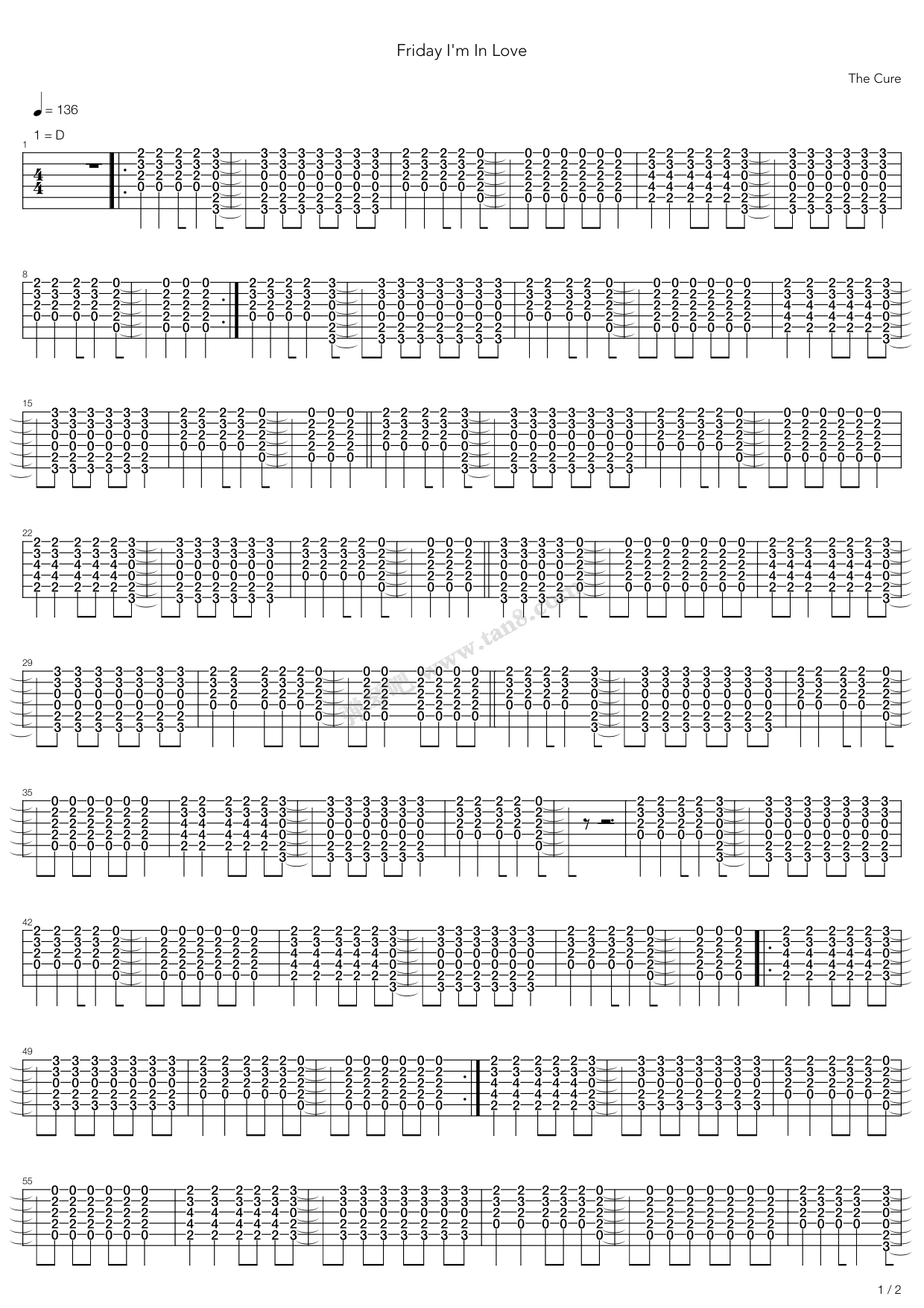 >> 儿歌 >> the cure >>friday im in love