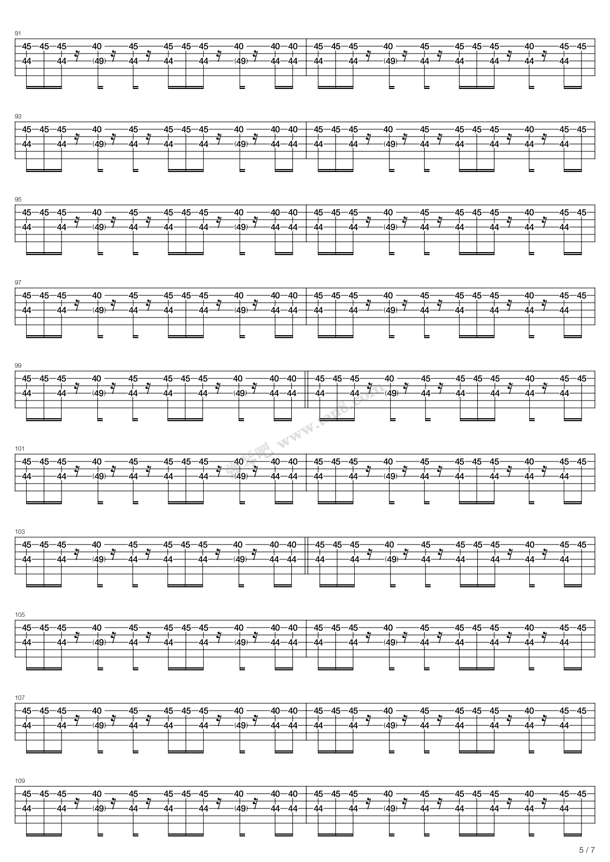 end纯音乐sadako吉他谱,end简谱完整版 《end》,the cure(六线谱 吉他谱吉他谱 第23页