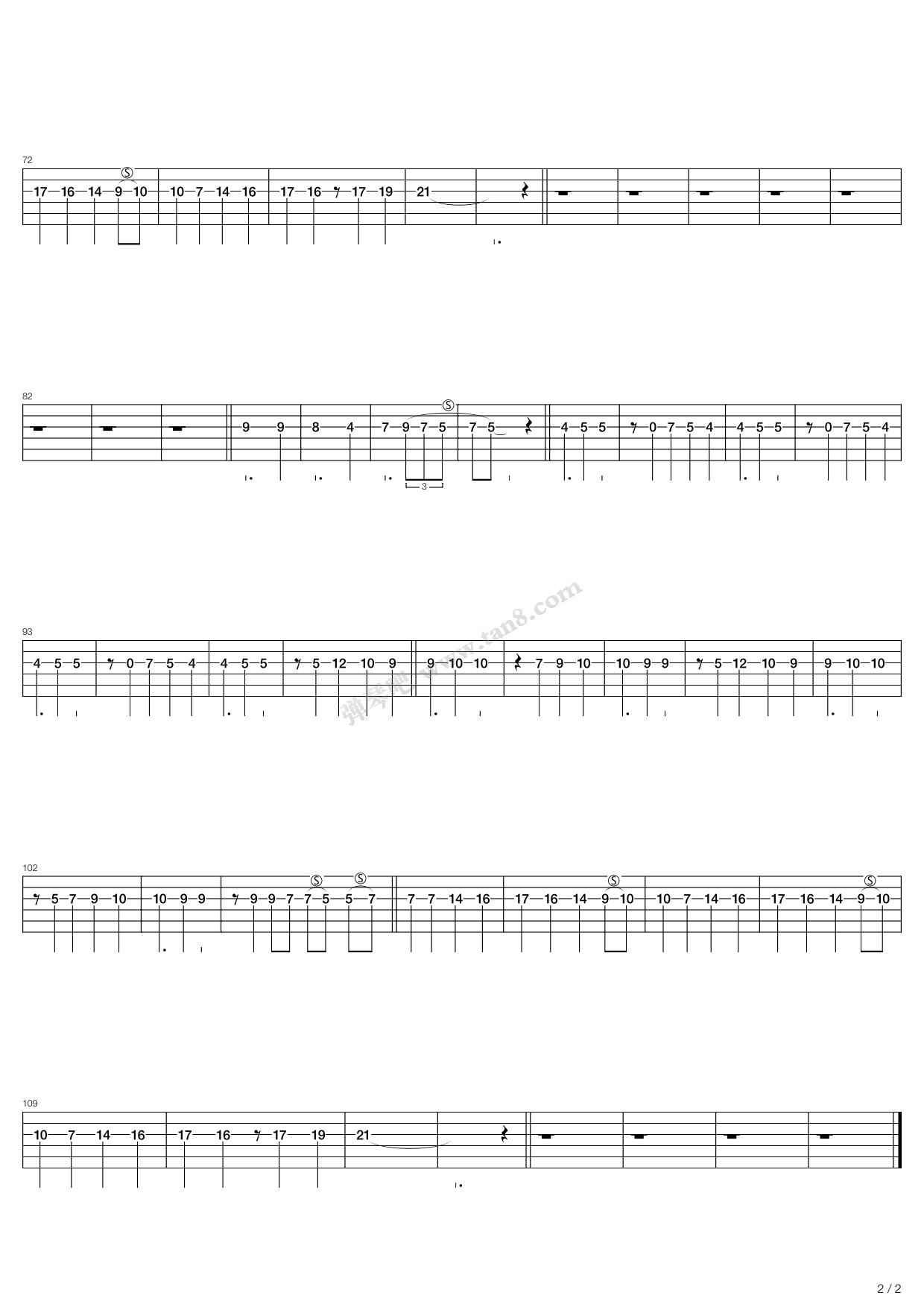 soldout吉他谱,soldout吉他谱扫弦 《time is running out》,muse(六线谱 吉他谱吉他谱 第2页