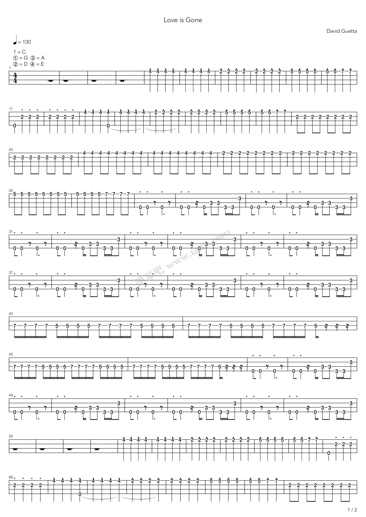 >> 儿歌 >> david guetta >>love is gone