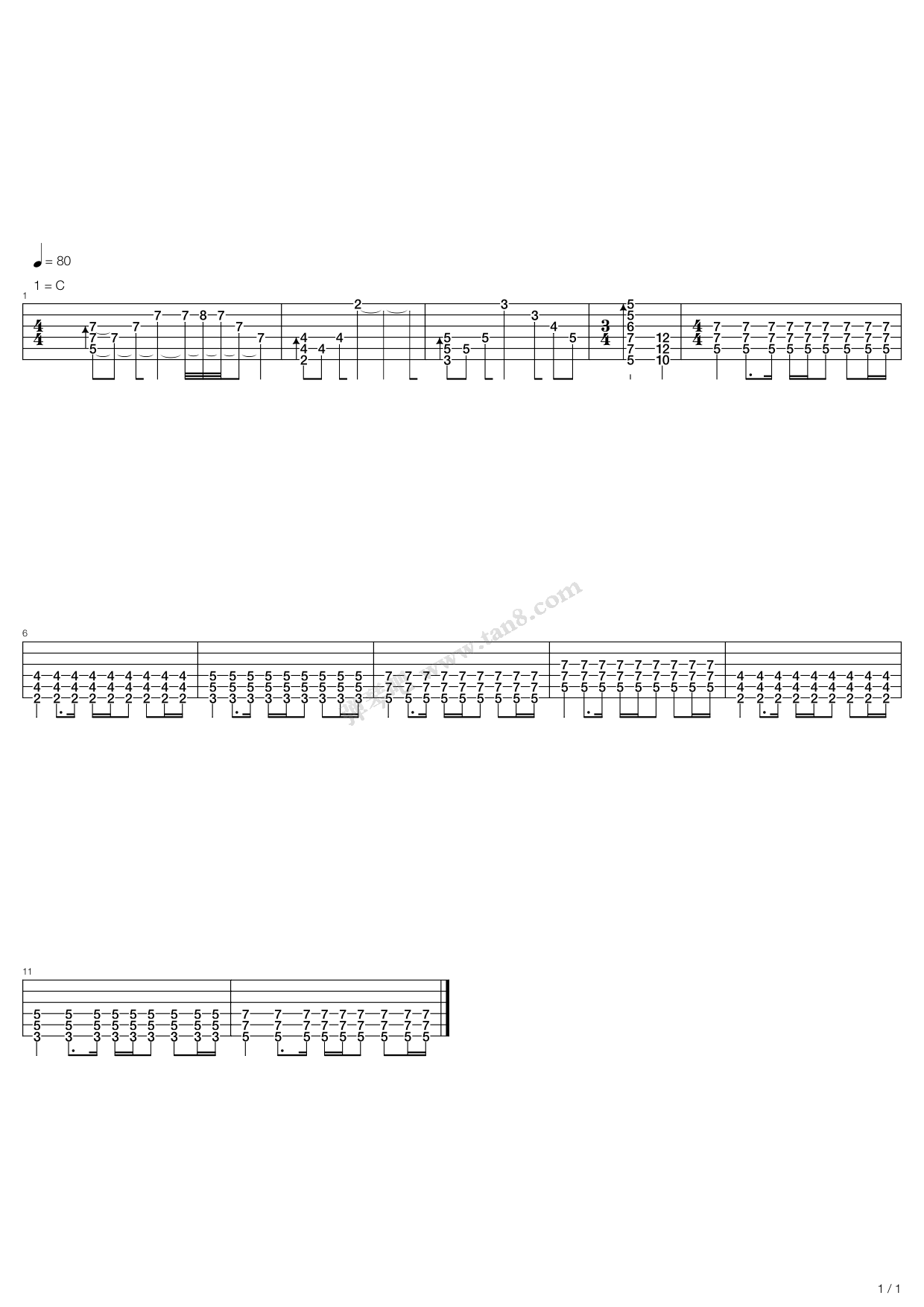 one ok rock吉他谱,werock吉他谱 《you have broken my heart》,one ok rock(六线谱 吉他谱吉他谱 第2