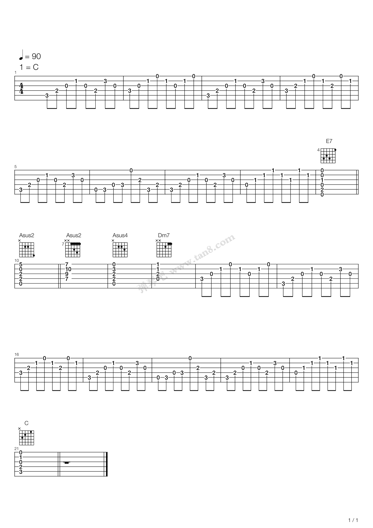 吉他谱 第312页 - 吉他谱大全，简单入门简谱全集，新手吉他曲谱视频教程