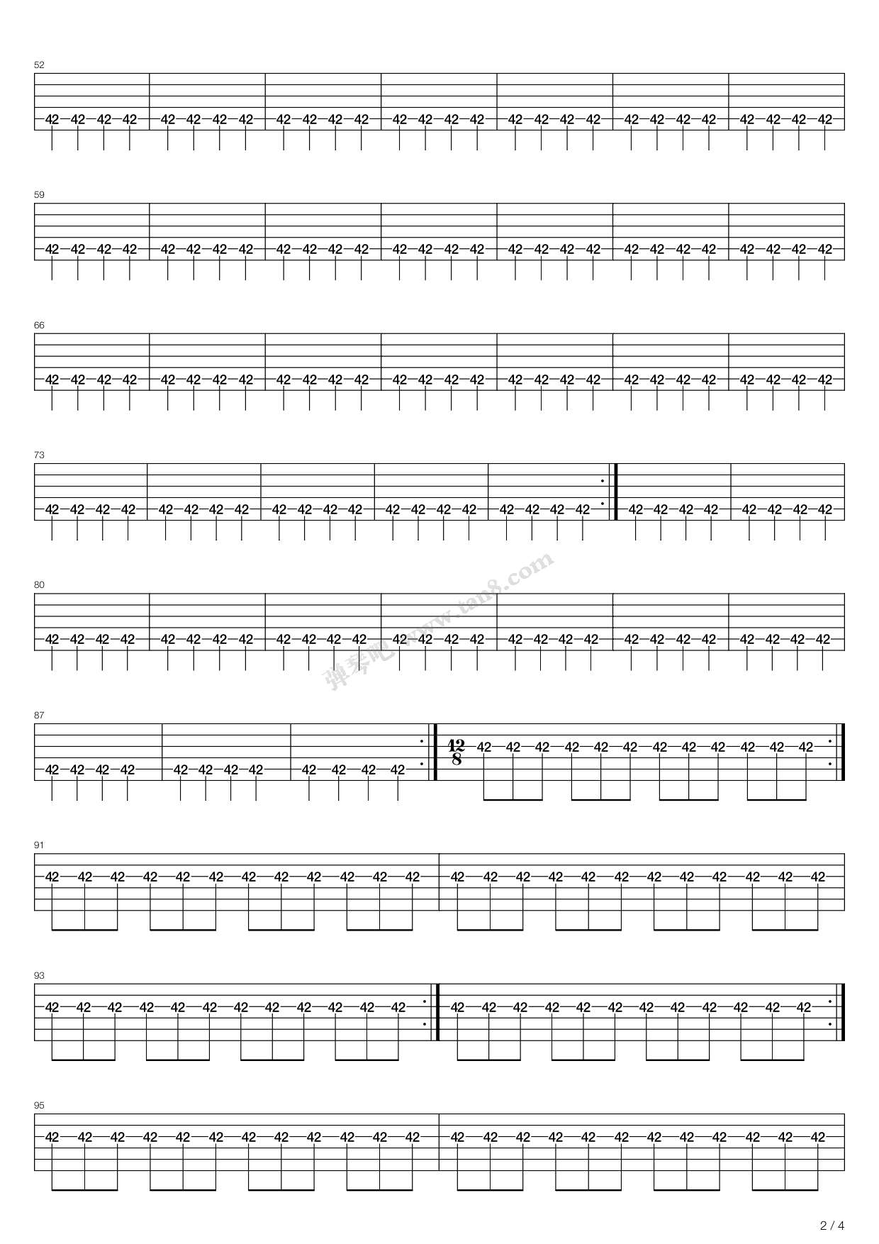 《贝司练习 exercises riff_'s 50_'s,练习曲(六线谱 吉他谱