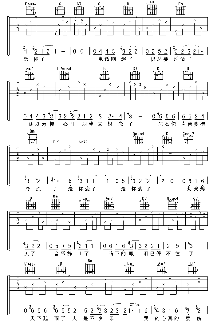 吉他谱 第2页