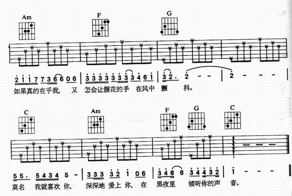 你知道我在等你吗吉他谱-弹唱谱---虫虫吉他