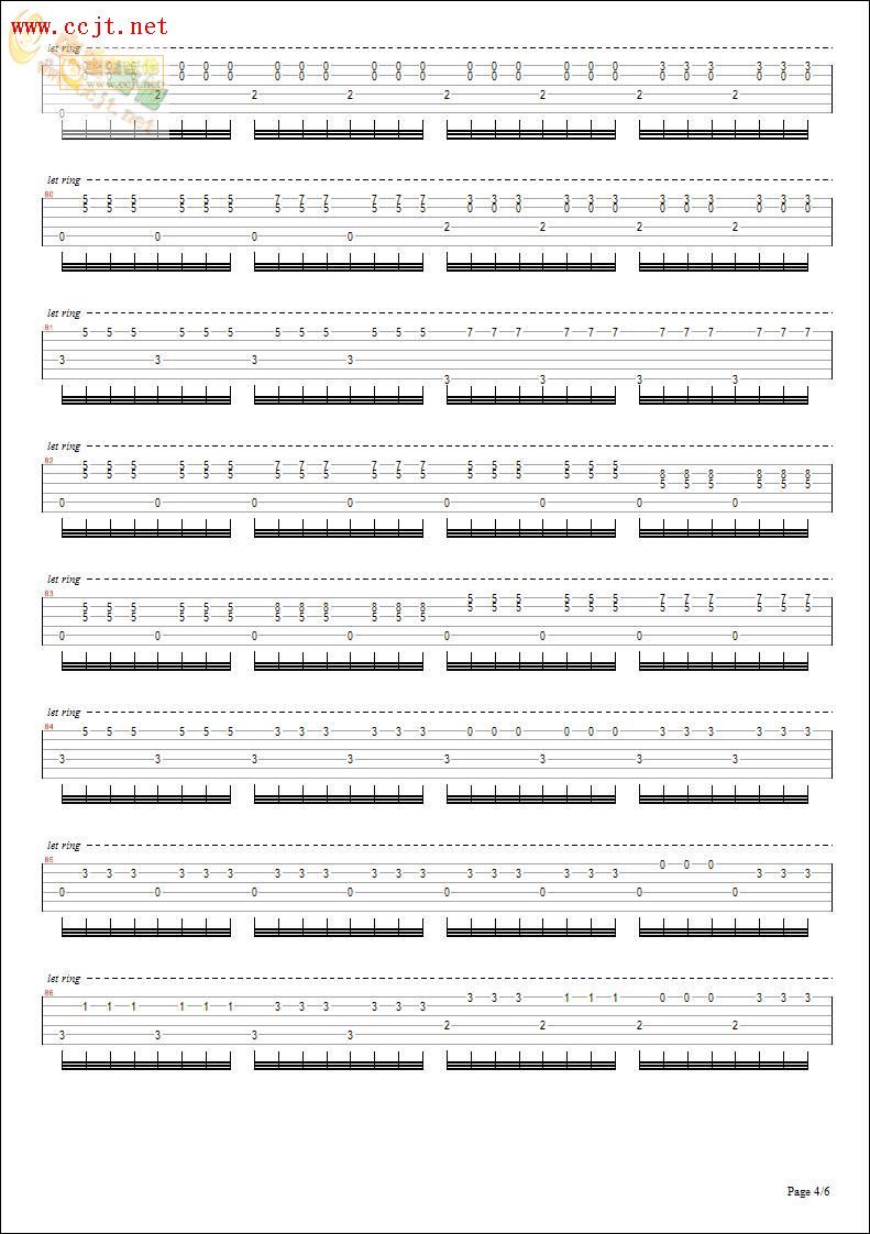 吉他谱 第4页