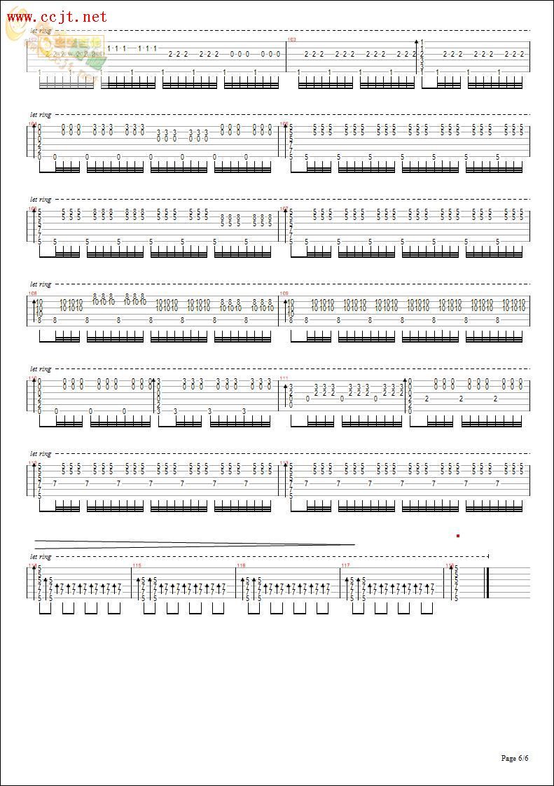 吉他谱 第6页