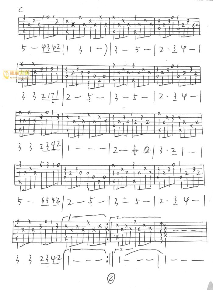 舒伯特摇篮曲吉他谱--多调-虫虫吉他