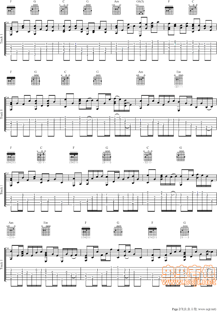 吉他谱 第2页