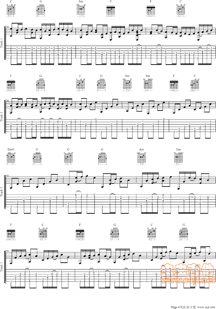 吉他谱 第4页