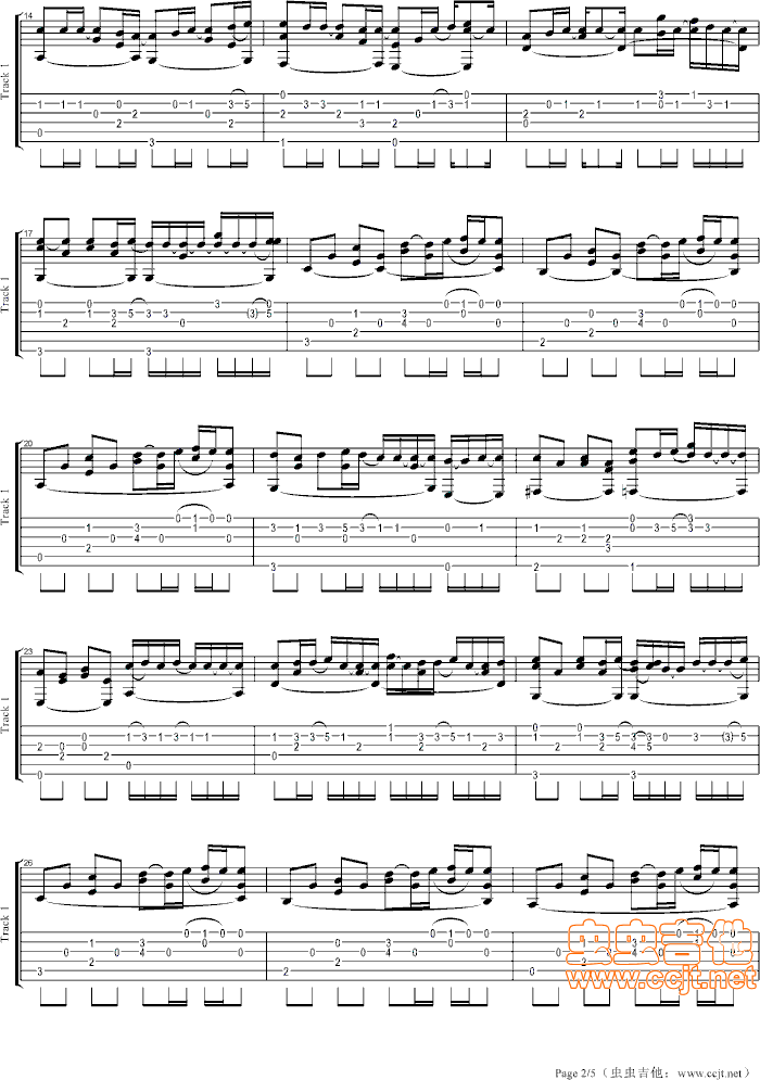 借口吉他谱--c调-虫虫吉他