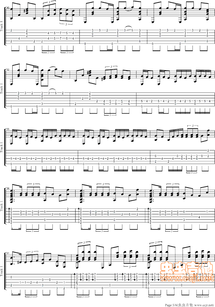 海盗吉他谱--c调-虫虫吉他