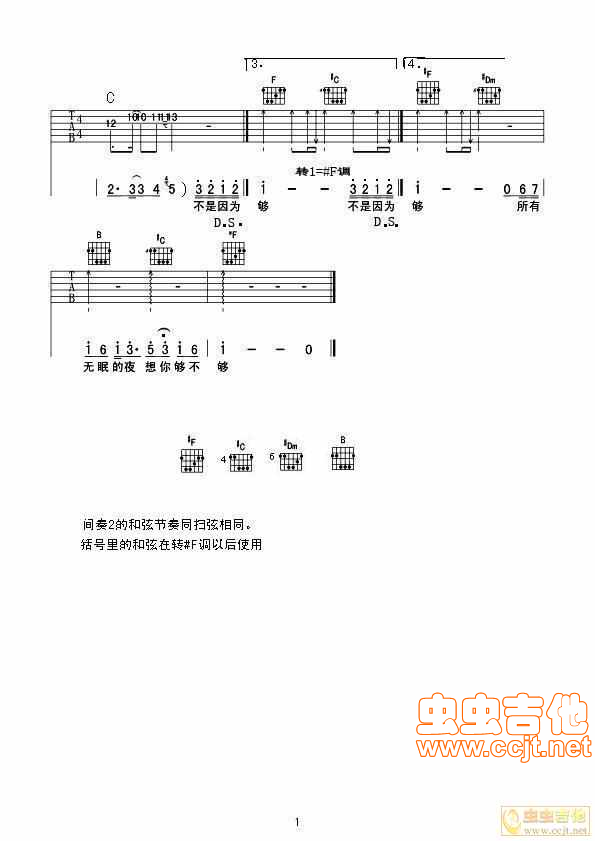 不是因为寂寞才想你吉他谱-弹唱谱---虫虫吉他