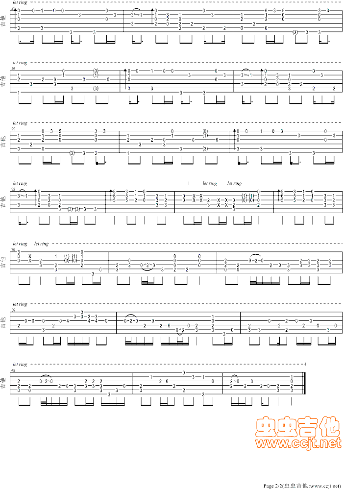 Let It Be吉他谱--c调-虫虫吉他