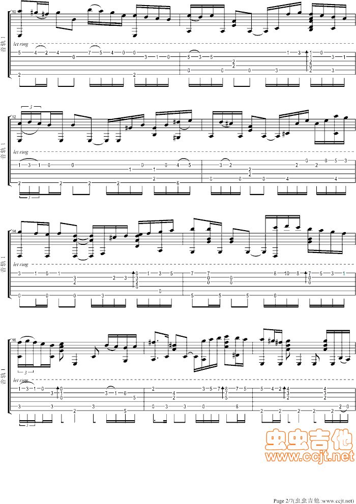 天使协奏曲吉他谱--c调-虫虫吉他