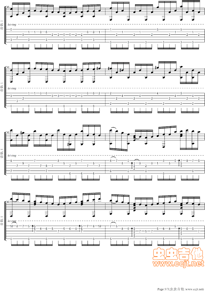 天使协奏曲吉他谱--c调-虫虫吉他