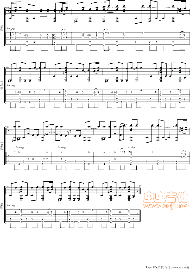 beat it吉他谱--f调-虫虫吉他