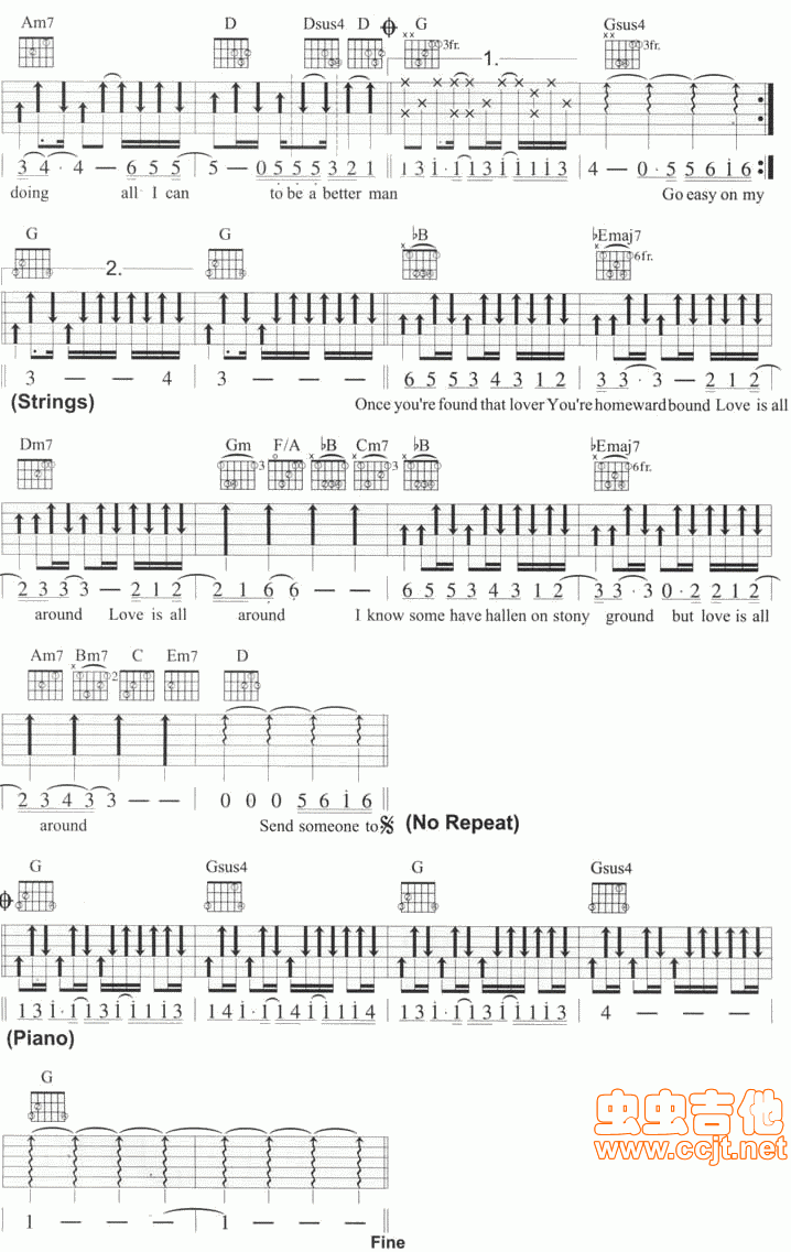 Better man吉他谱-弹唱谱-g调-虫虫吉他