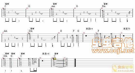 看透爱情看透你吉他谱-弹唱谱-c调-虫虫吉他
