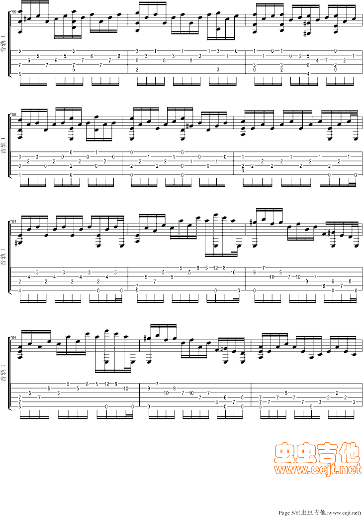 月光奏鸣曲吉他谱--c调-虫虫吉他