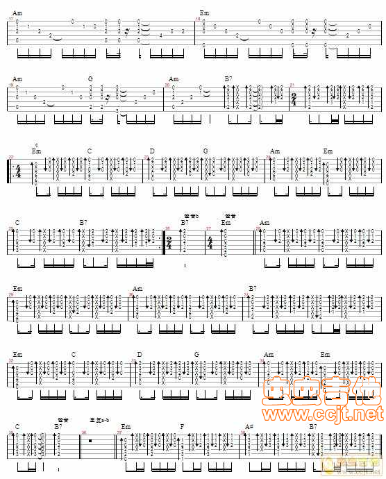 等千年吉他谱-弹唱谱-g调-虫虫吉他