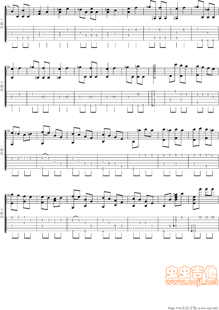 命运交响曲吉他谱--eb调-虫虫吉他