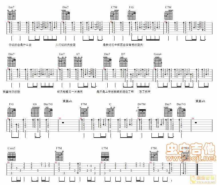 你是我的眼吉他谱-弹唱谱-c调-虫虫吉他