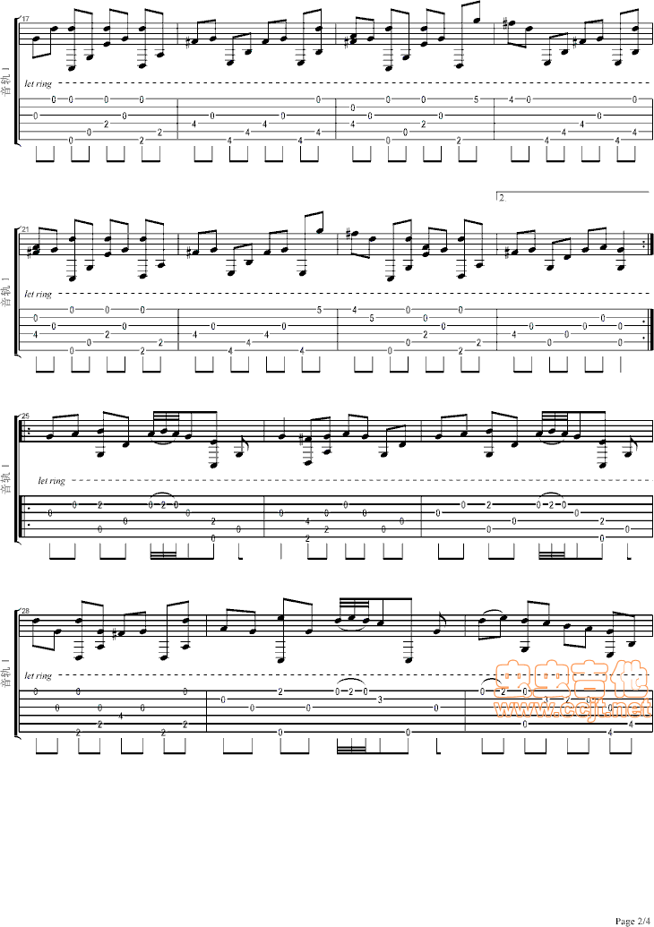 流行的云吉他谱--g调-虫虫吉他