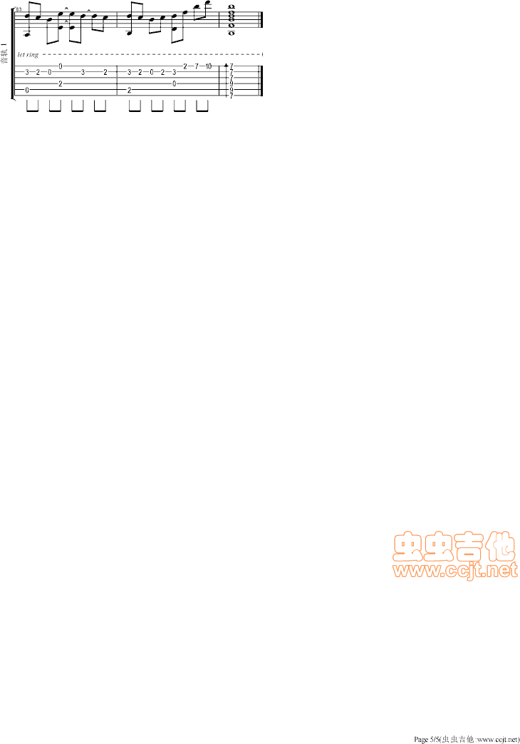 鸟之诗吉他谱--d调-虫虫吉他