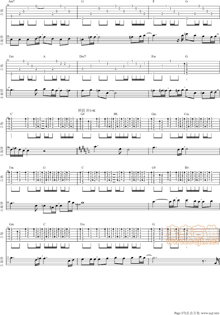 街灯晚餐吉他谱-弹唱谱-c调-虫虫吉他