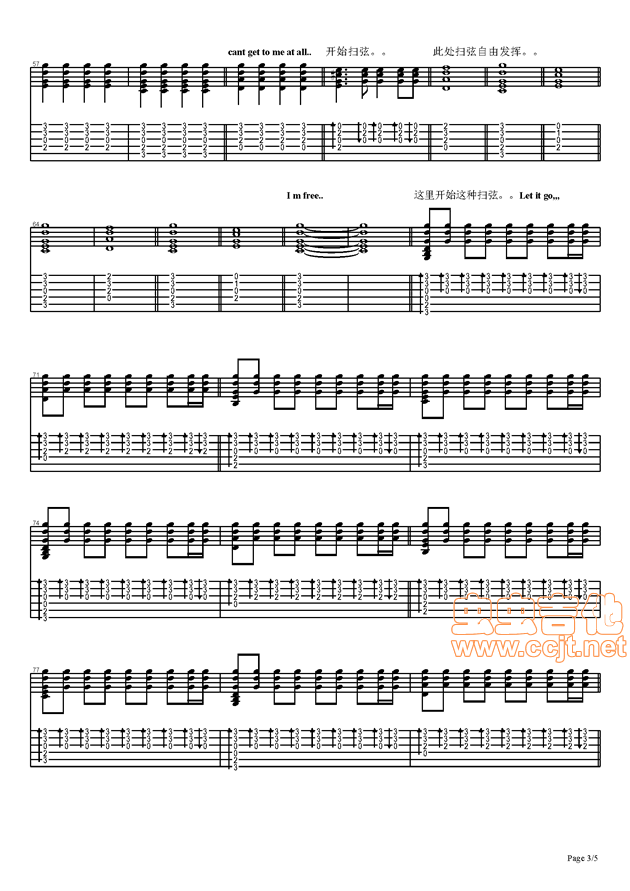 Let it go吉他谱--虫虫吉他