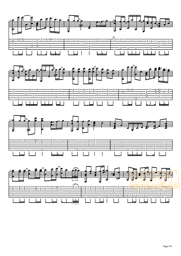 飘雪吉他谱--c调-虫虫吉他