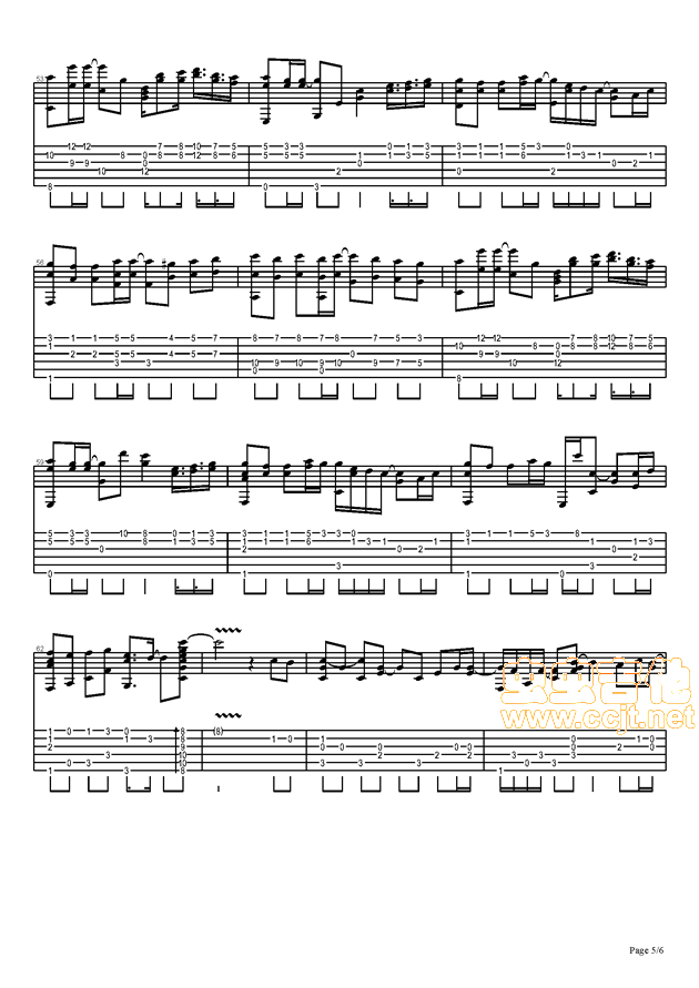 飘雪吉他谱--c调-虫虫吉他