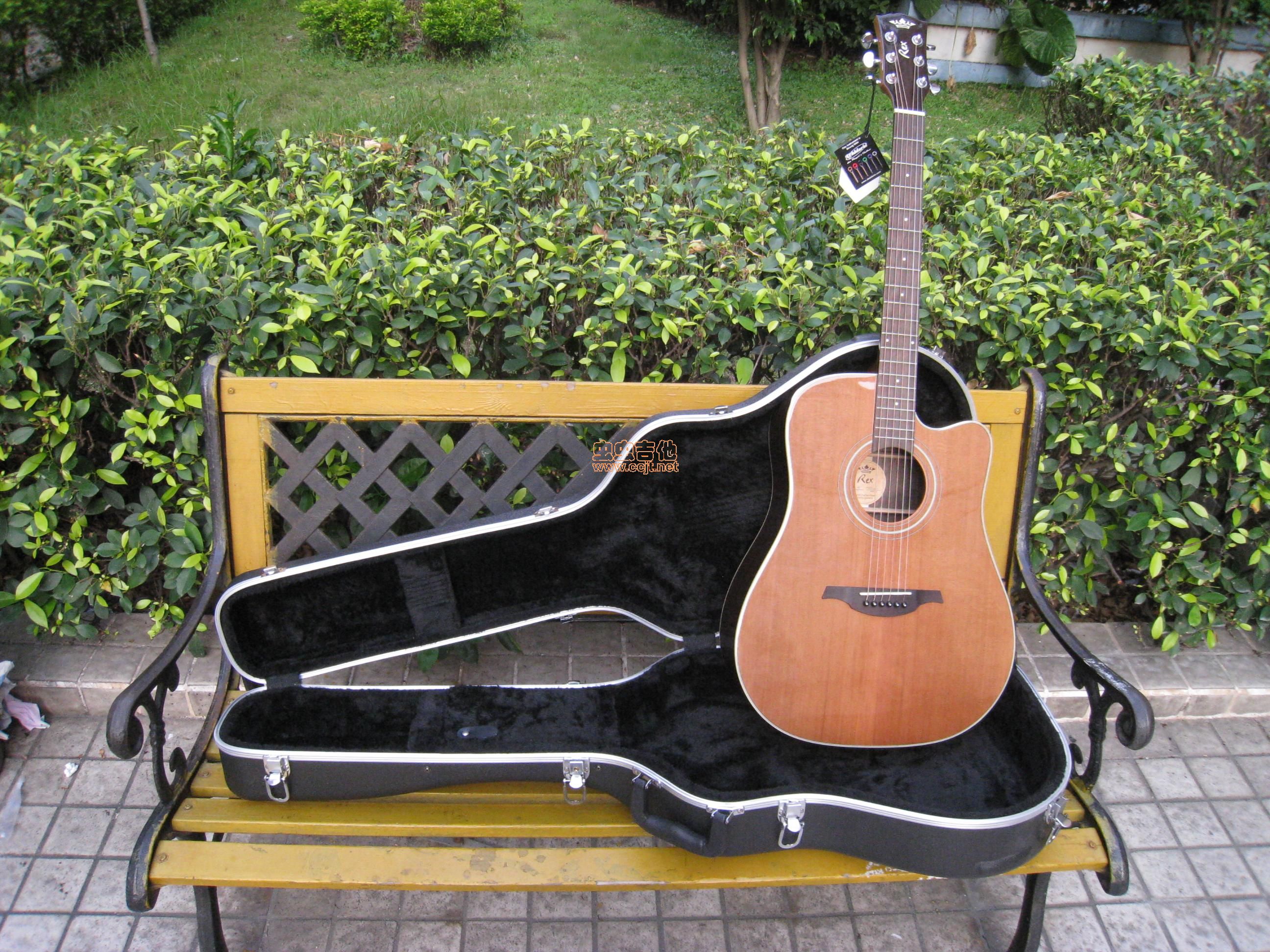 精选法国皇冠rex红松单板纯民谣吉他!型号rsd08c ng