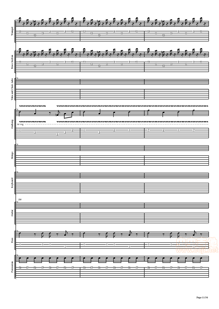 西游记序曲吉他谱-总谱-c#/db-虫虫吉他