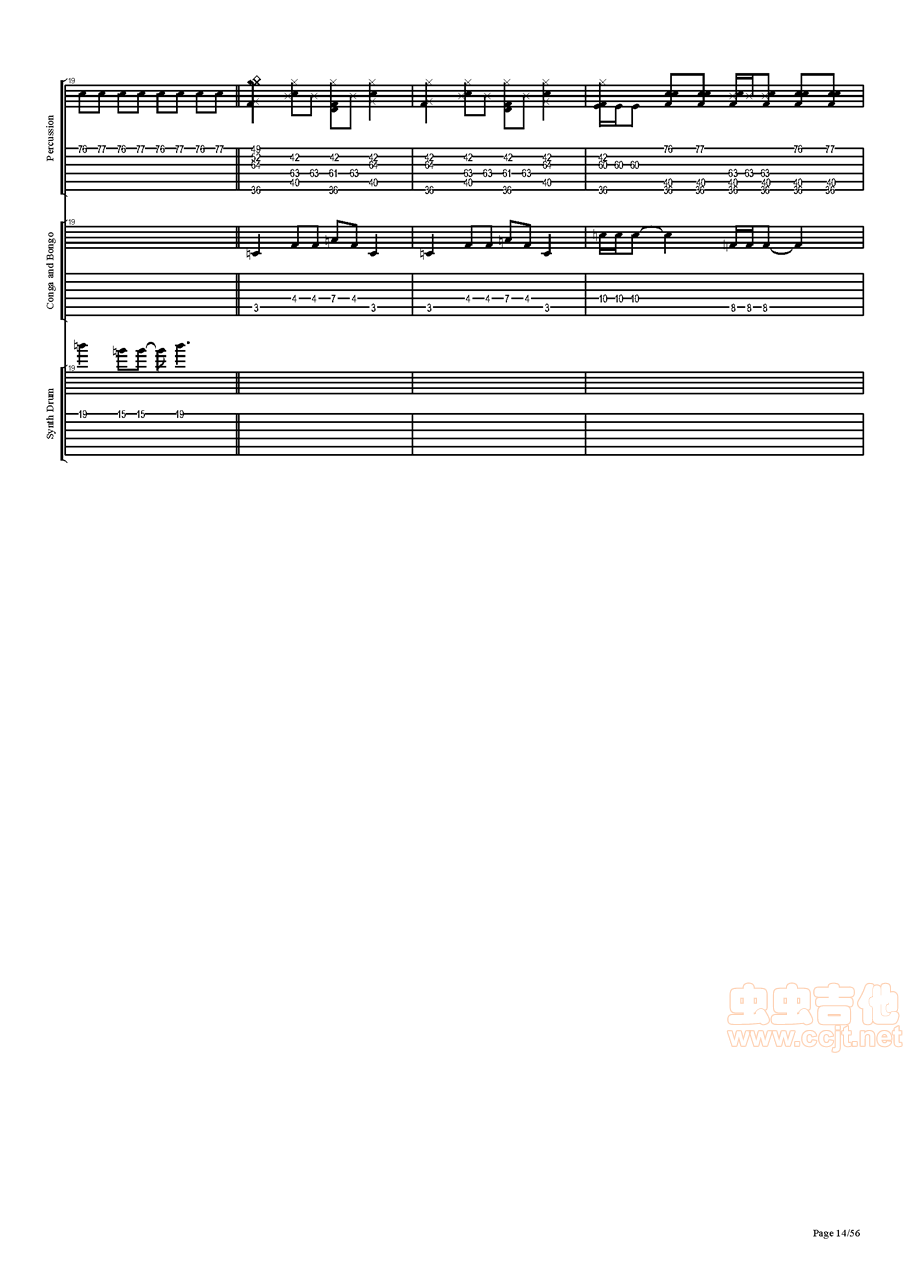 西游记序曲吉他谱-总谱-c#/db-虫虫吉他