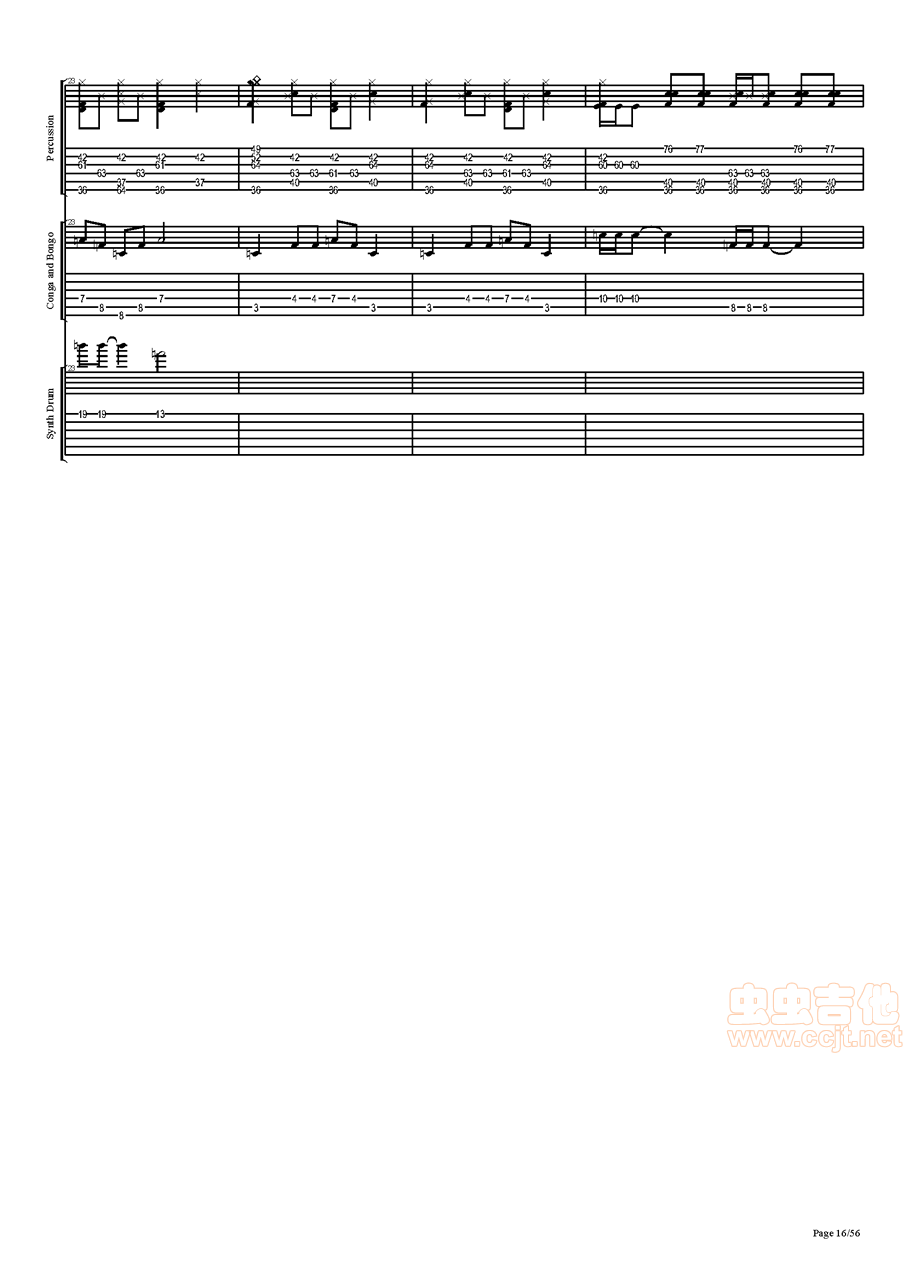 西游记序曲吉他谱-总谱-c#/db-虫虫吉他