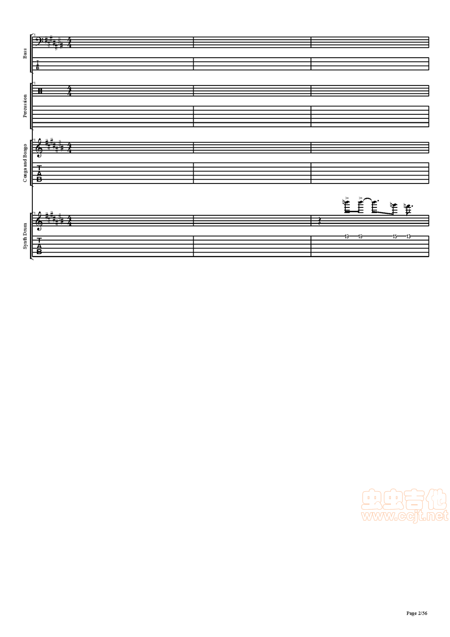 西游记序曲吉他谱-总谱-c#/db-虫虫吉他