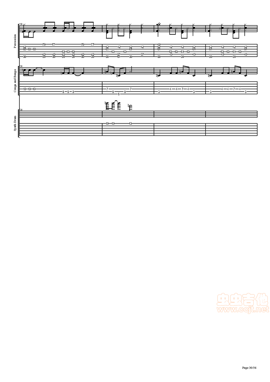 西游记序曲吉他谱-总谱-c#/db-虫虫吉他